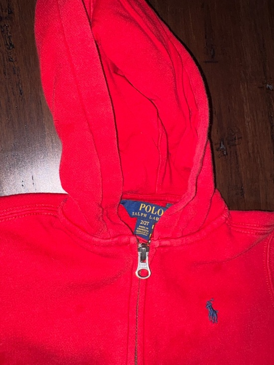 Polo Ralph Lauren Other - Polo by Ralph Lauren Bright Red Hooded Zip-Up Sweatshirt for Kids